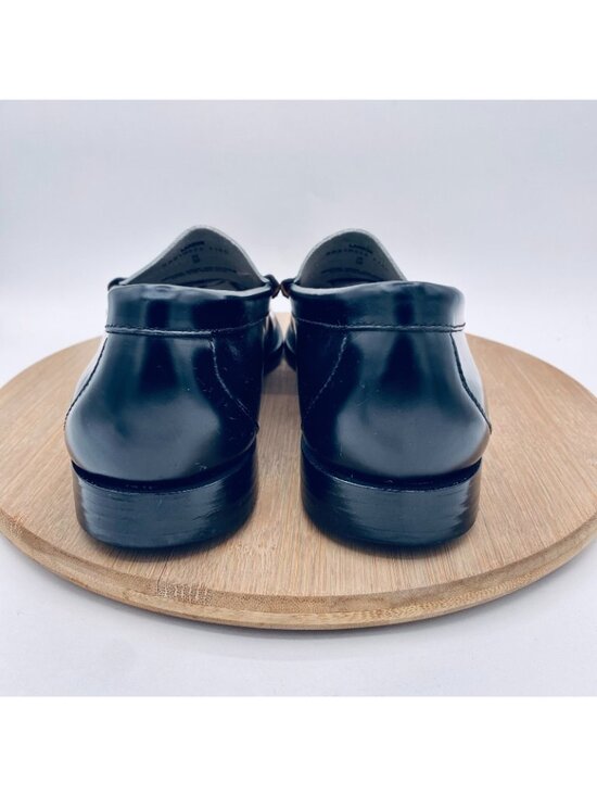 Vintage G H Bass Weejuns Shoes Mens 11.5 Black Penny Leather Larson Loafers main image 5